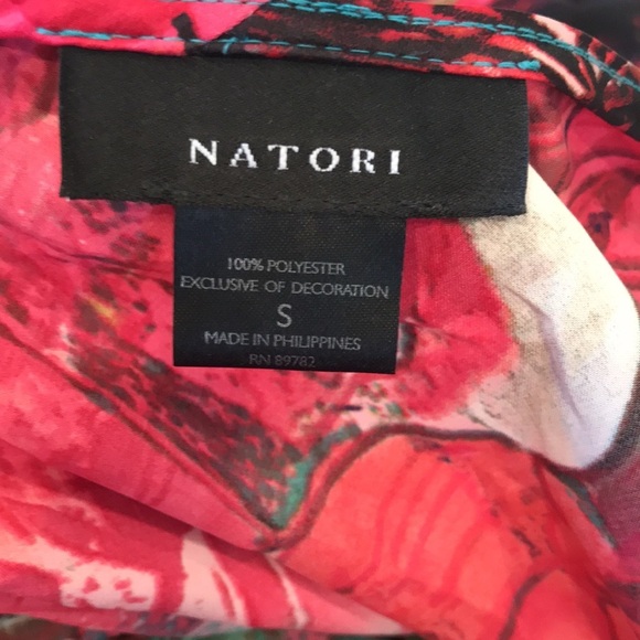Natori Madame Ning Silky Charmeuse Floral Night Gown - Picture 8 of 9